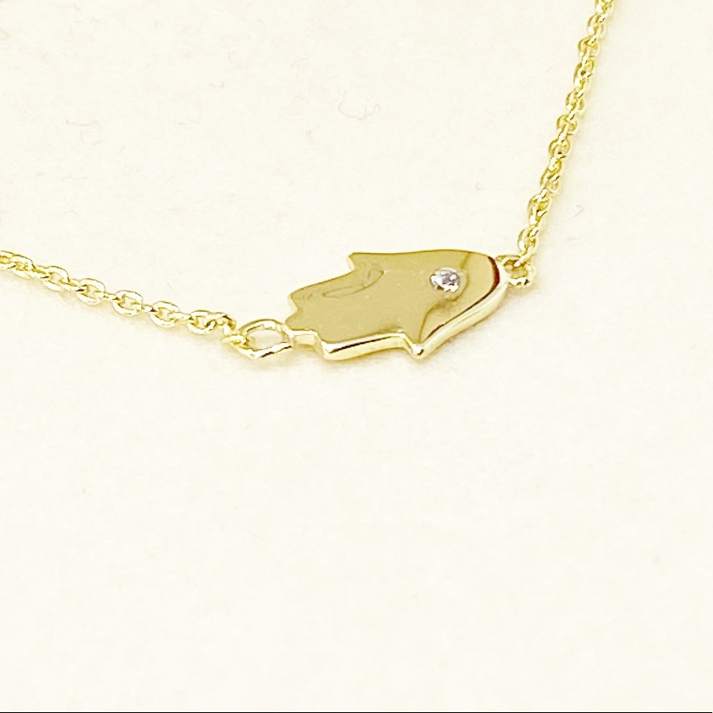 Argento Vivo Hamsa Gold Plated Necklace